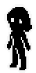 pixel sprite of an æthereal humanoid-shaped entity appearing as a black silhouette surrounded by a bright white aura
